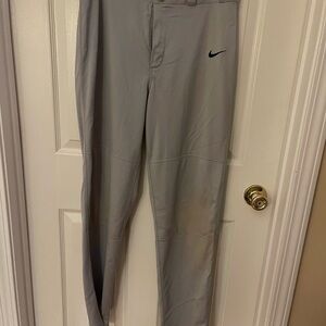 Nike Men’s Gray Baseball Pants with Straight Leg Design